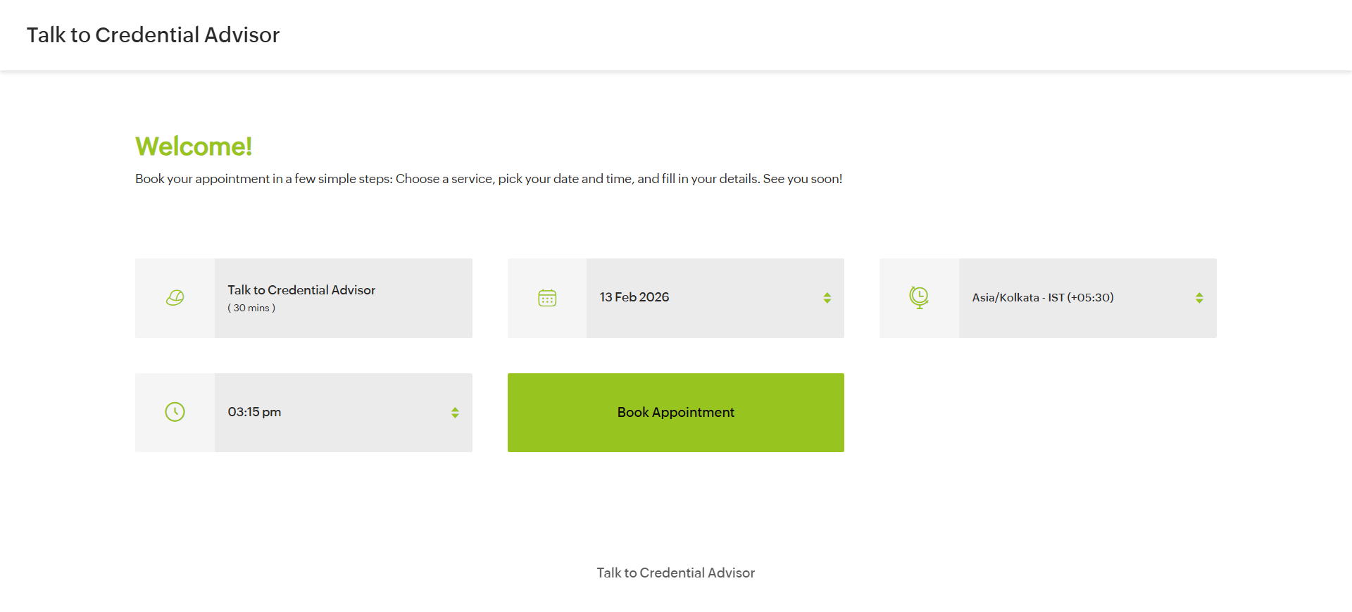 Talk to Program Advisor